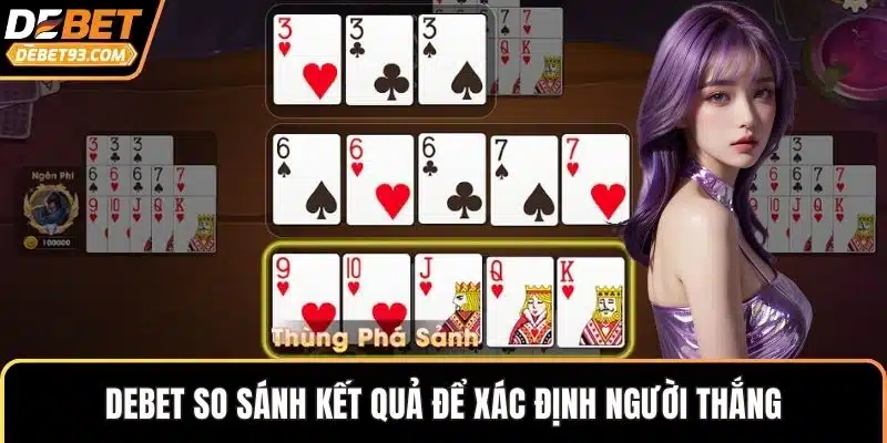 DEBET so sánh kết quả để xác định người thắng