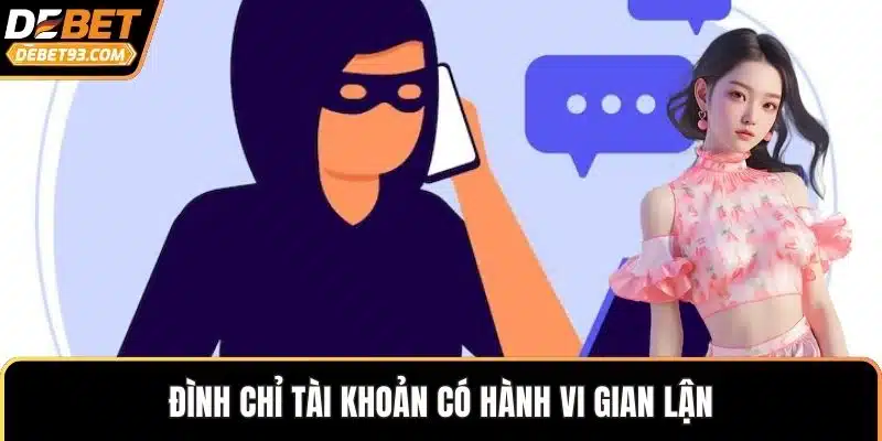 Đình chỉ tài khoản có hành vi gian lận