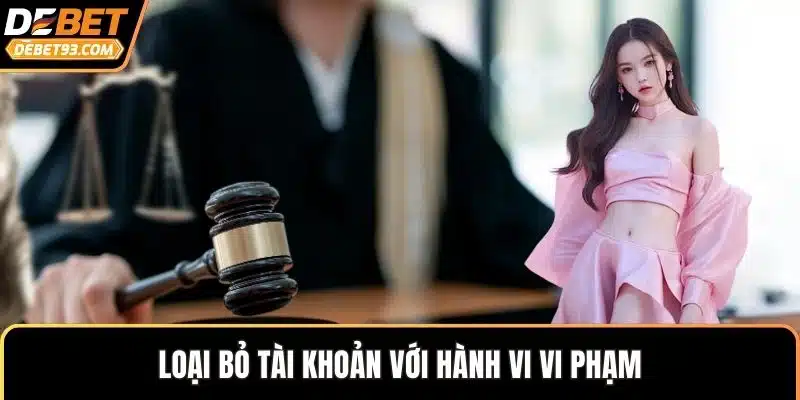 Loại bỏ tài khoản với hành vi vi phạm