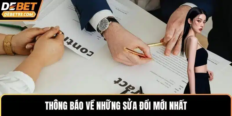 Thông báo về những sửa đổi mới nhất